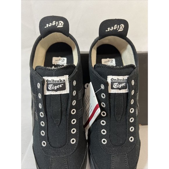 NEW IN BOX ONITSUKA TIGER MEXICO 66 SLIP-ON SNEAKERS BLACK WHITE SZ 8 WMN 9.5 - Picture 4 of 6